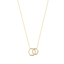 Load image into Gallery viewer, Together-Hexagon | Hortense Jewelry - handmade designer necklaces, designer gold necklaces, designer bridal necklaces, delicate gold necklaces