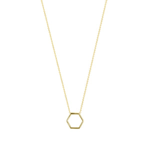 By Myself-Hexagon | Hortense Jewelry - handmade designer necklaces, designer gold necklaces, designer bridal necklaces, delicate gold necklaces
