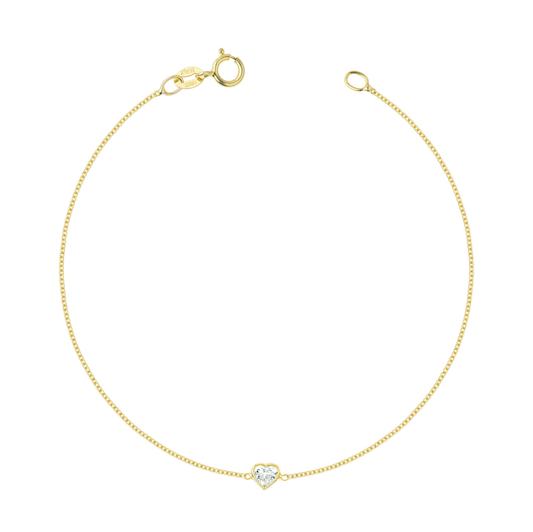 Je t'aime Bracelet-Diamond | Hortense Jewelry - handcrafted beaded bracelets, handcrafted gold bracelets, handmade pearl bracelets, delicate handmade bracelets