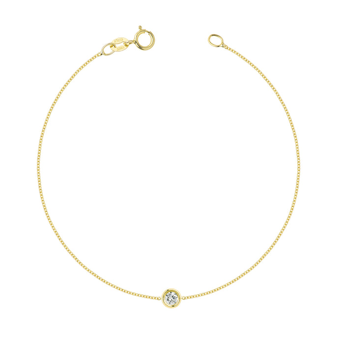 Flirty bracelet extra white diamond | Hortense Jewelry - handcrafted beaded bracelets, handcrafted gold bracelets, handmade pearl bracelets, delicate handmade bracelets