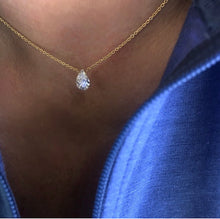 Load image into Gallery viewer, Pear Shaped Diamond Necklace