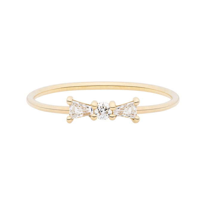The Little Bow Ring | Hortense Jewelry - ethical diamond rings, delicate designer rings, designer gold rings