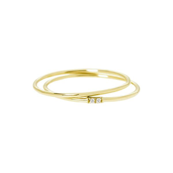 The Set of 2 Rings | Hortense Jewelry - ethical diamond rings, delicate designer rings, designer gold rings