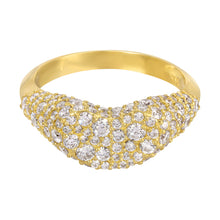 Load image into Gallery viewer, Signet Bean Pave Diamond Ring