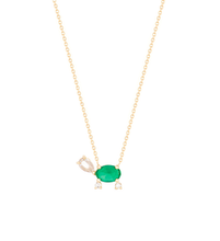 Load image into Gallery viewer, “The “Lucky Turtle” Necklace 14KYG 16&quot; | Hortense Jewelry - handmade designer necklaces, designer gold necklaces, designer bridal necklaces, delicate gold necklaces