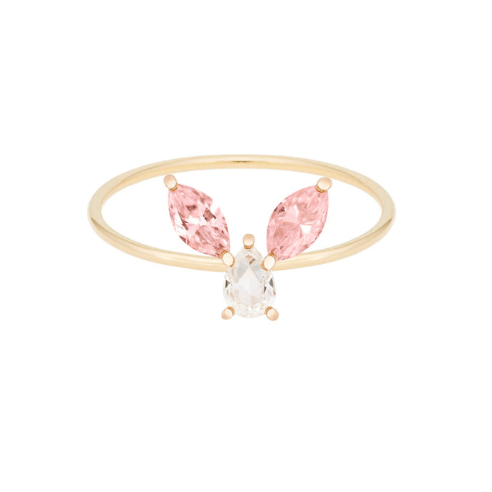 The “Bunny” ring 14KYG SIZE 4.5 | Hortense Jewelry - ethical diamond rings, delicate designer rings, designer gold rings