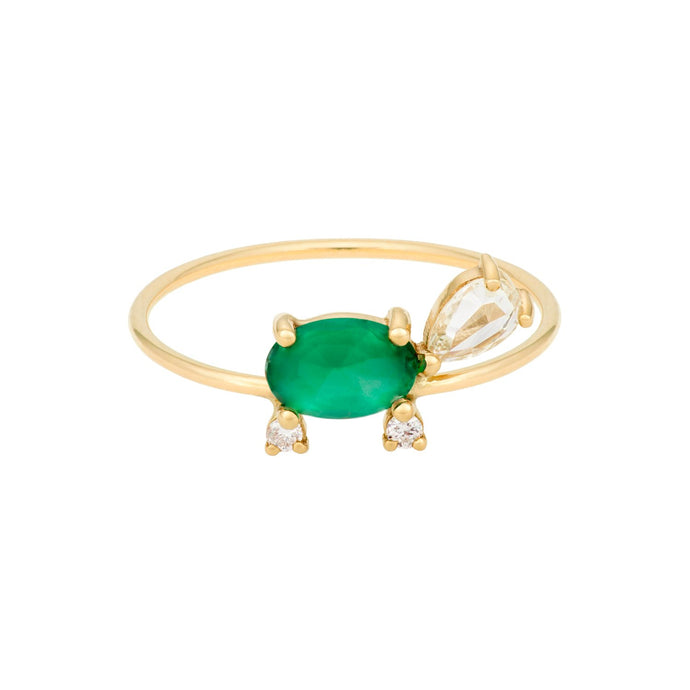 The “Lucky Turtle” ring 14KYG SIZE 4.5 | Hortense Jewelry - ethical diamond rings, delicate designer rings, designer gold rings