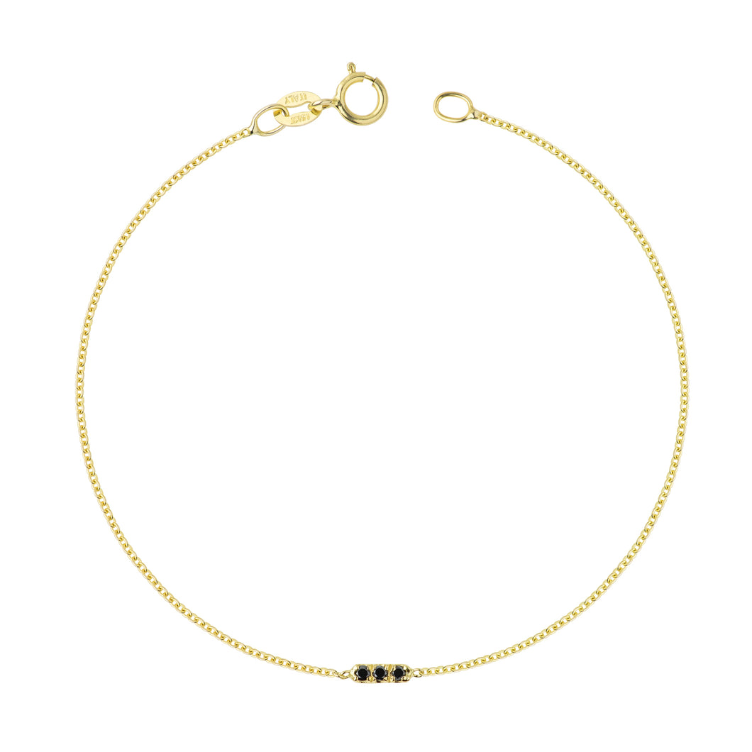 Licorice bracelet | Hortense Jewelry - handcrafted beaded bracelets, handcrafted gold bracelets, handmade pearl bracelets, delicate handmade bracelets