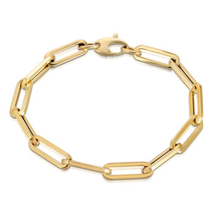 The Mama Link bracelet 14K Yellow Gold | Hortense Jewelry - handcrafted beaded bracelets, handcrafted gold bracelets, handmade pearl bracelets, delicate handmade bracelets