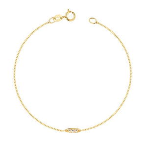 Rise and Shine-Bracelet with diamonds 14KYG SIZE 6 | Hortense Jewelry - handcrafted beaded bracelets, handcrafted gold bracelets, handmade pearl bracelets, delicate handmade bracelets