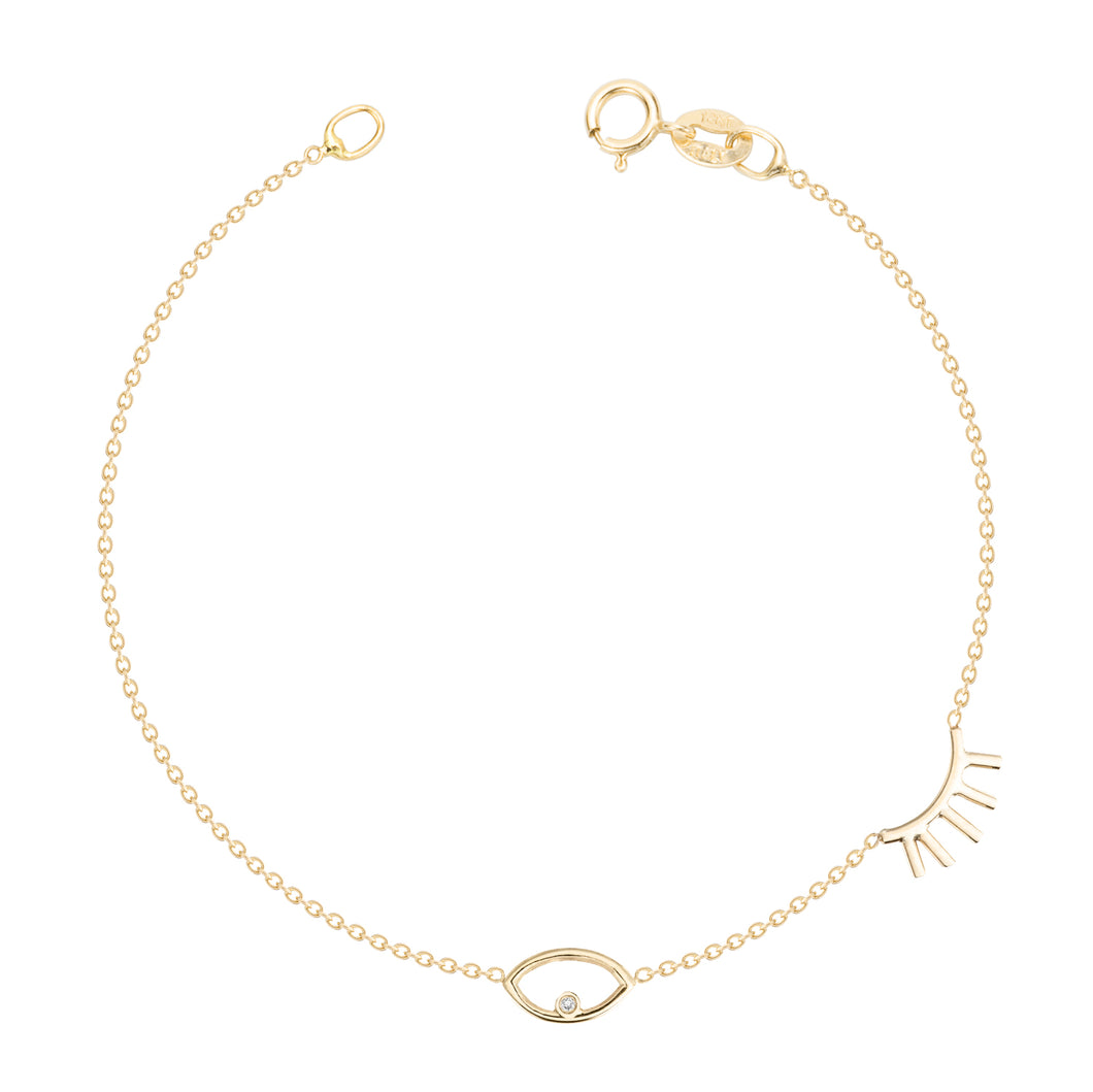 Wink-Bracelet | Hortense Jewelry - handcrafted beaded bracelets, handcrafted gold bracelets, handmade pearl bracelets, delicate handmade bracelets
