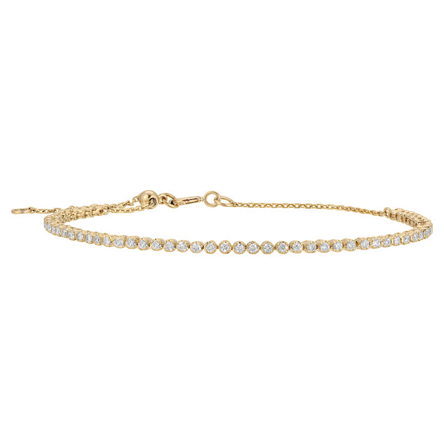Hortense Fine Jewelry The Tennis Bracelet Solid Gold 56 Diamonds