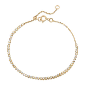 Hortense Fine Jewelry The Tennis Bracelet Solid Gold 56 Diamonds 