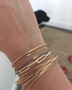 The Mama Link bracelet 14K Yellow Gold | Hortense Jewelry - custom handmade bracelets, beautiful handmade bracelets, handmade bracelets and necklaces