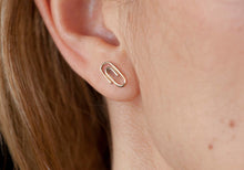 Load image into Gallery viewer, Paper Clip earring | Hortense Jewelry - handmade artisan earrings, handmade designer earrings, ethically made gold earrings