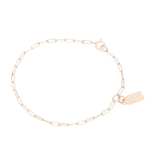 Single Tag bracelet-Best Seller since 2015 14KYG Size 6" | Hortense Jewelry - handcrafted beaded bracelets, handcrafted gold bracelets, handmade pearl bracelets, delicate handmade bracelets