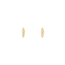 Load image into Gallery viewer, Rise and Shine-Earring with diamond 14KYG SINGLE | Hortense Jewelry - yellow gold bridal earrings, designer bridal earrings, ethical gold earrings