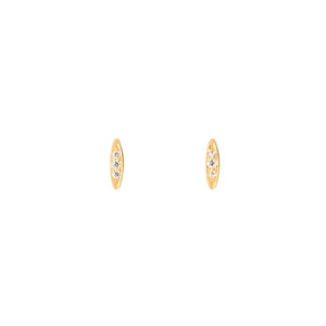 Rise and Shine-Earring with diamond 14KYG SINGLE | Hortense Jewelry - yellow gold bridal earrings, designer bridal earrings, ethical gold earrings
