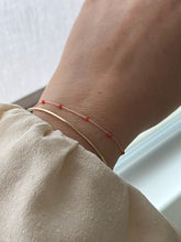 Load image into Gallery viewer, Wish Me Love Coral Beads Cord Bracelet